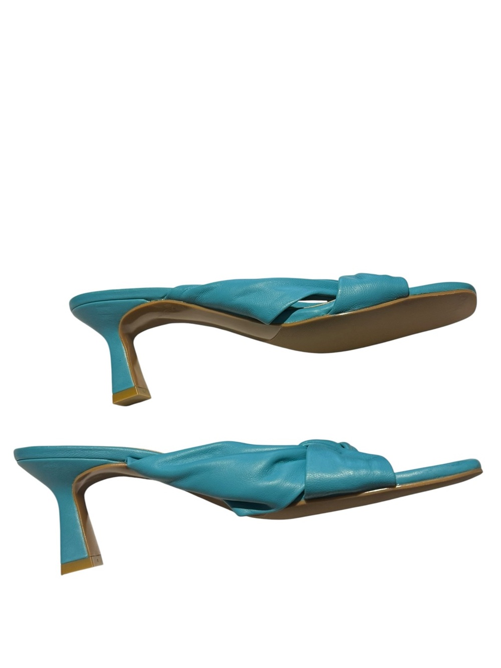 Vaneli Kitten Heel Turquoise Patent Leather Mule Size 9.5 Y2K Date Night - Picture 4 of 5